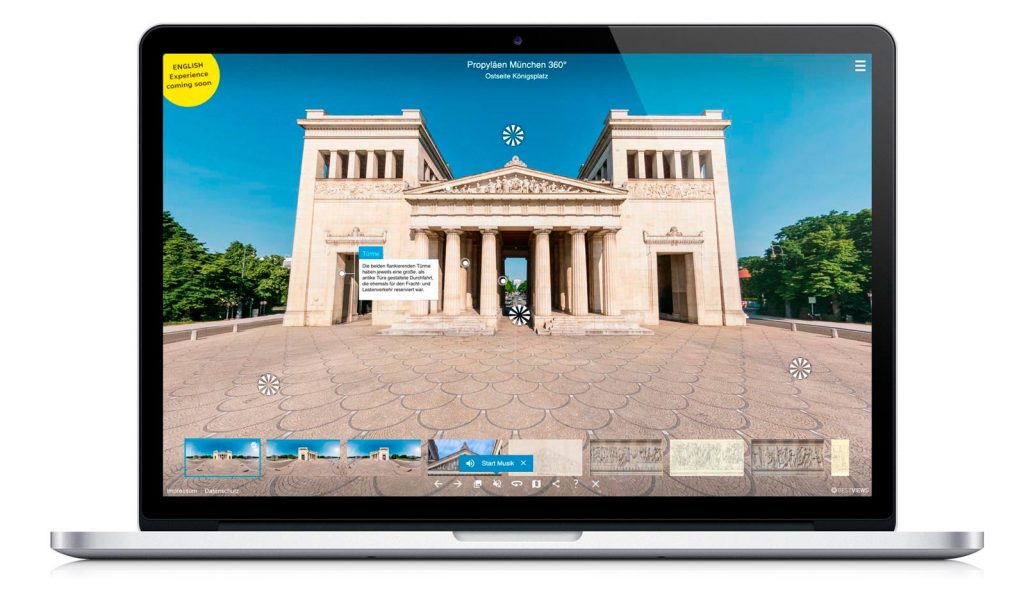 Virtuelle Führung durch die Propyläen am Königsplatz in München