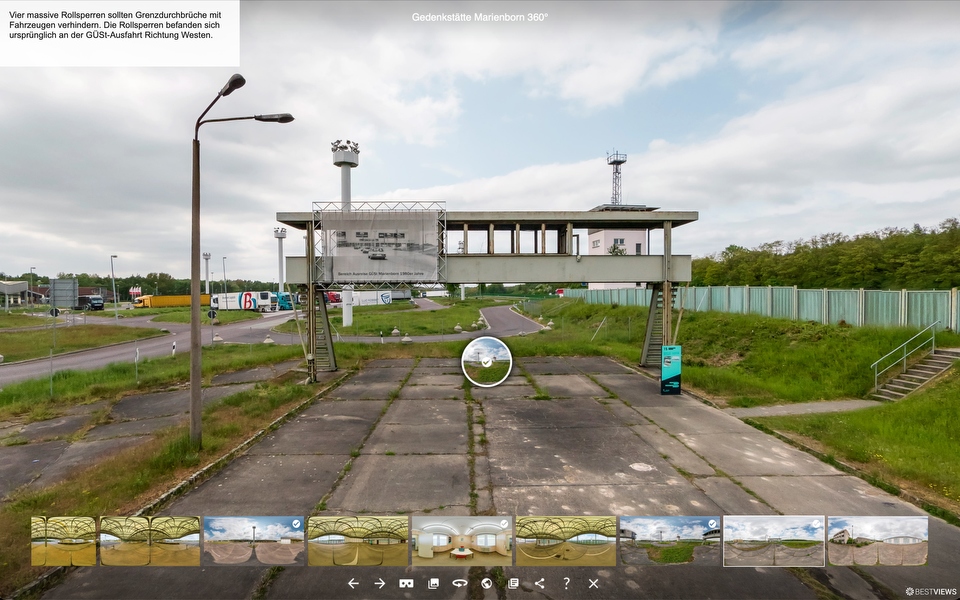 Bestviews-360°-Screenshots-360°-Rundgang-Grenze-Marienborn Beschaubrücke Gedenkstätte Mareinborn