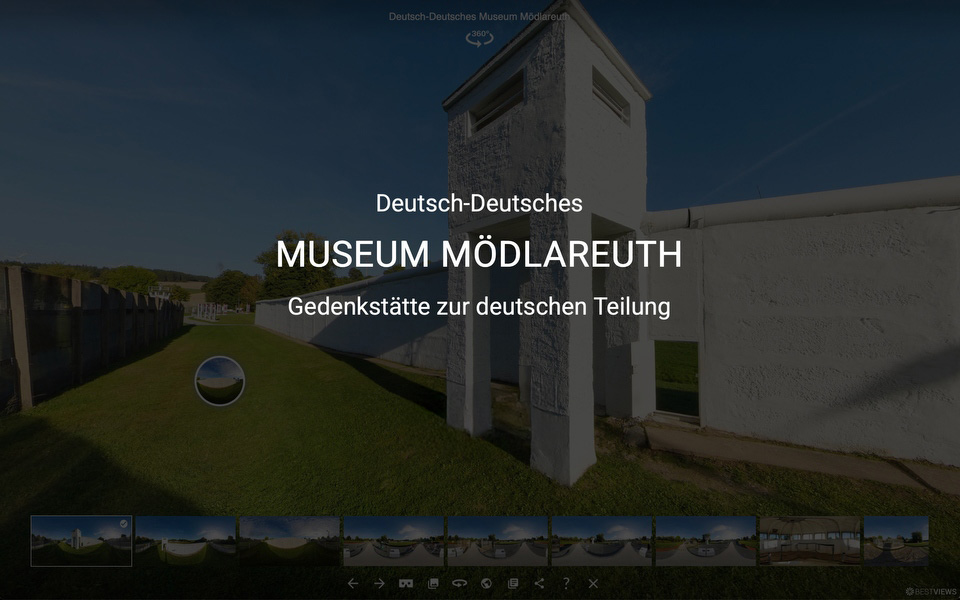 Bestviews-360°-Screenshots-360°-Rundgang-Grenze-Mödlareuth Start virtueller 360° Rundgang