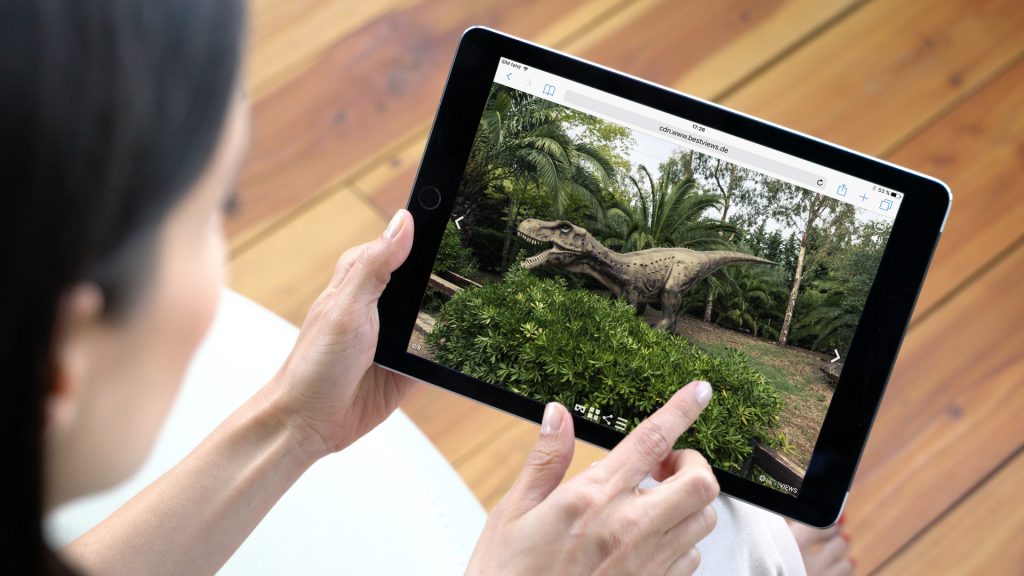 virtuelles 360 Grad Spiel Dinosaurier