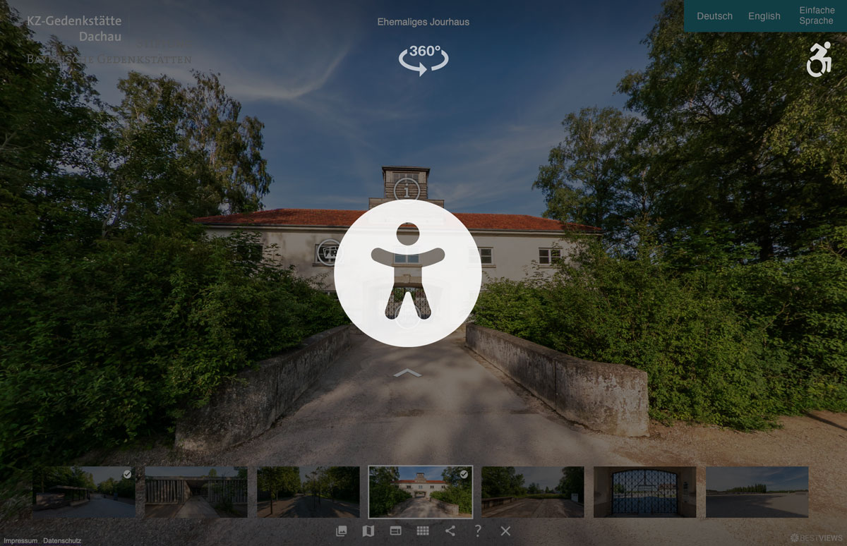 360° virtueller Rundgang KZ-Gedenkstätte Dachau barrierefrei- accessible