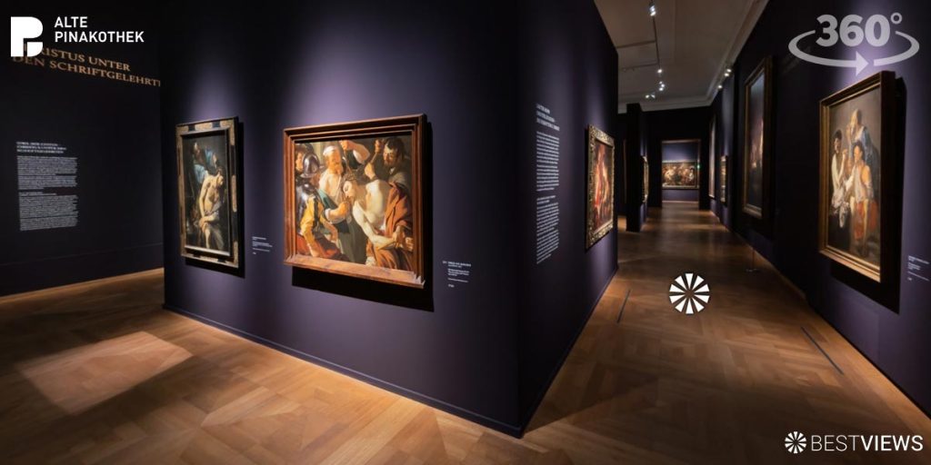 virtueller 360 Grad Ausstellungsrundgang Caravaggio in der Alten Pinakothek
