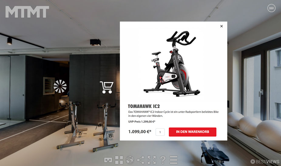Shopanbindung im 360° Rundgang