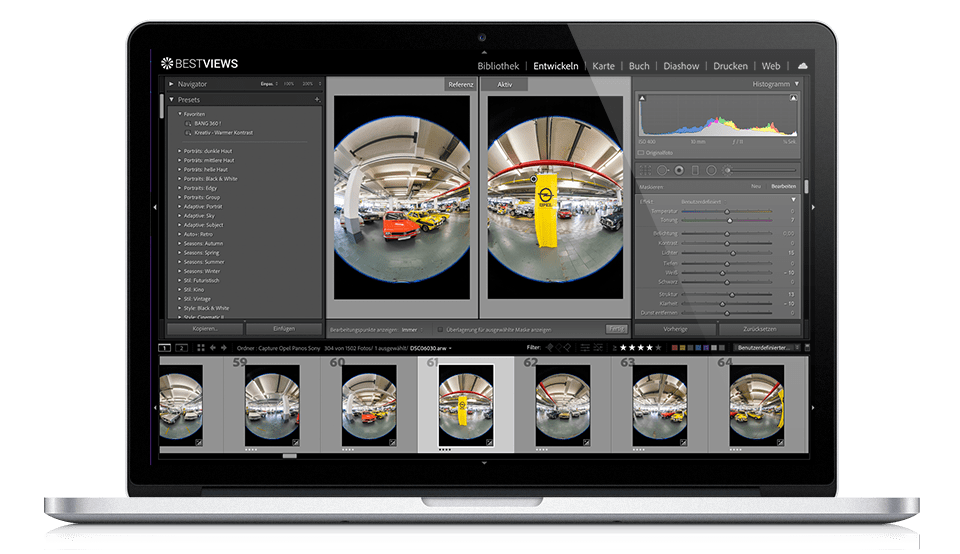 Individuelle 360° Postproduktion ermöglicht beste Qualität für die Fotos