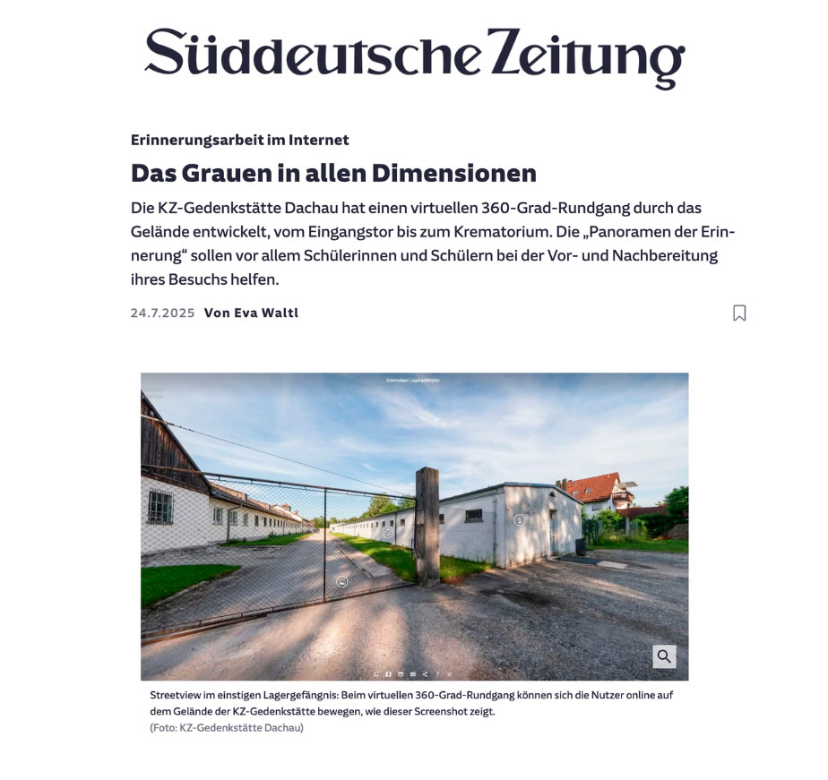 SZ-Artikel-Online 360°-Rundgang KZ-Gedenkstätte Dachau SZ Artikel 360° Rundgang KZ-Gedenkstätte Dachau