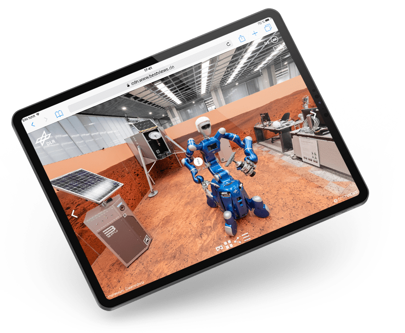 Erleben Sie die Virtual Tour von DLR Robotic am ipad
