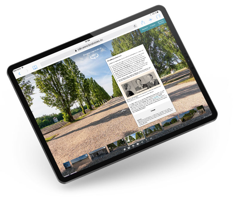 360° virtueller barrierefreier Rundgang KZ-Gedenkstätte Dachau iPad