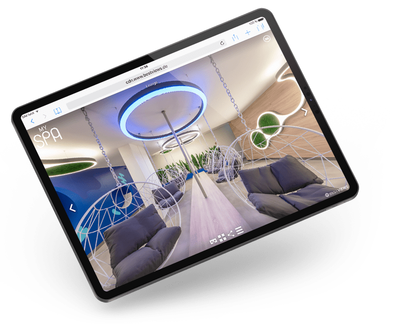 Virtueller 360° Rundgang MySpa Tablet
