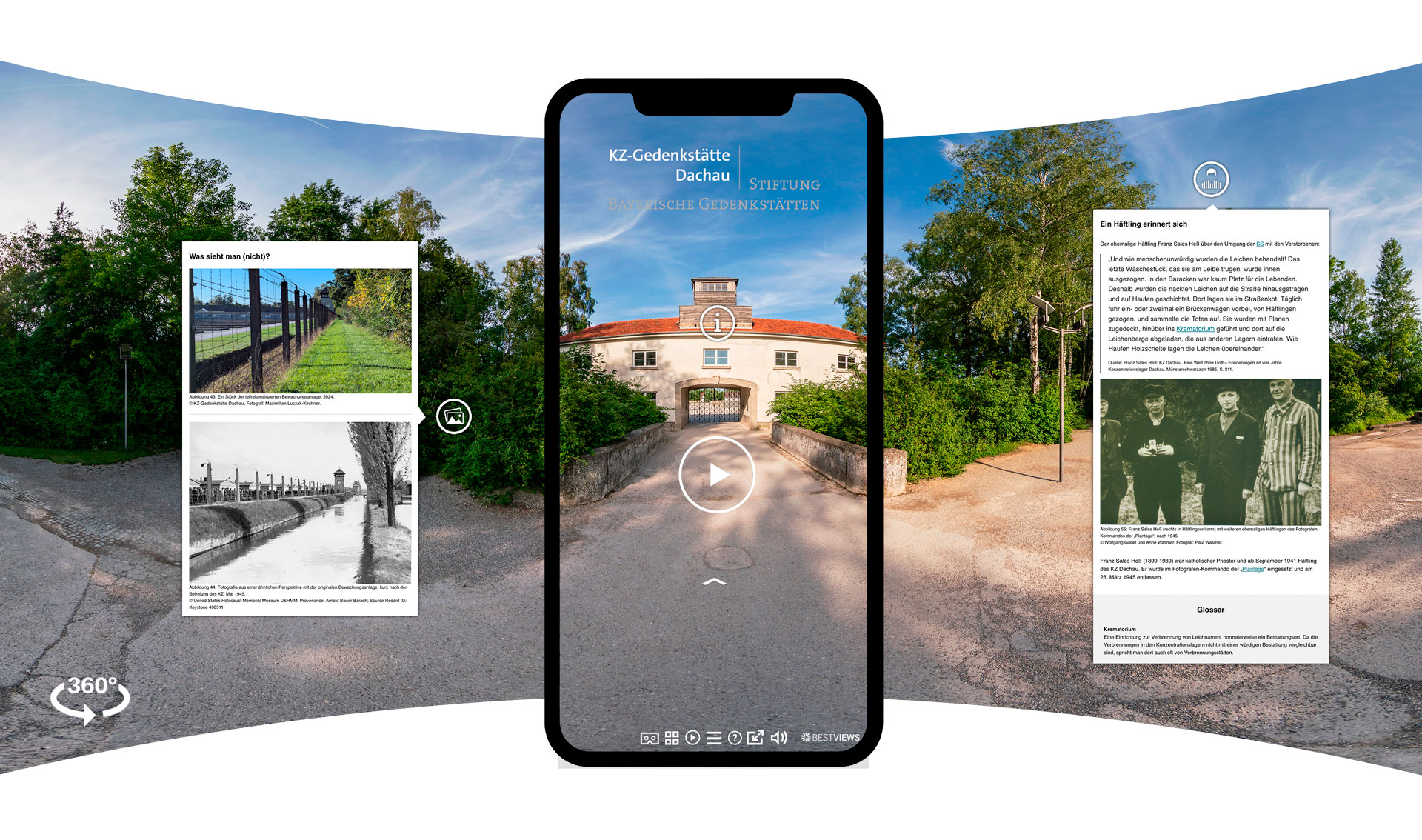 360° virtueller barrierefreier Rundgang KZ-Gedenkstätte Dachau