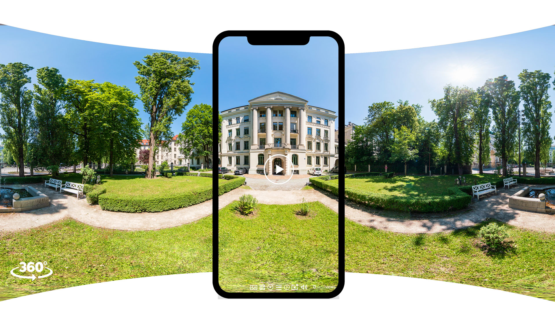 virtuelle Besichtigung 360° Immobilien Rundgang Colliers Schwabing