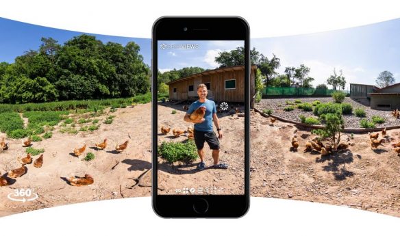 Rundum Öko: Hühner im Öko Naturland Betrieb in 360 Grad mit dem Smartphone erleben!